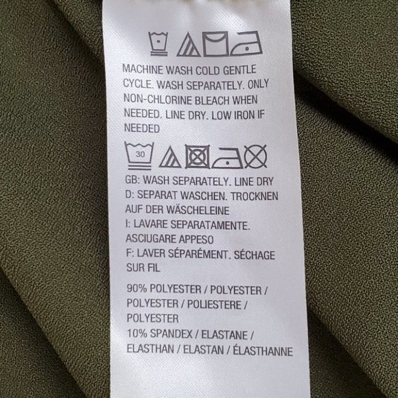 Linea by Louis Dell'Olio Green Button Up Top Blouse, Size M - Picture 12 of 13